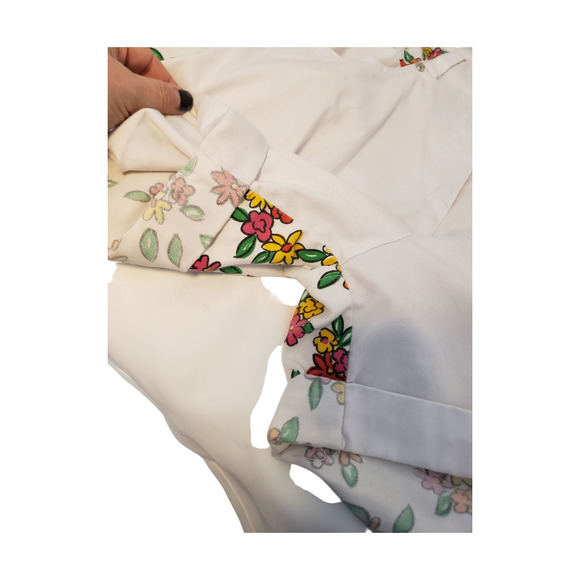 Floral 2 Piece Set Floral Sleeveless Button Top & High Waist Shorts sz 14 Girls - Picture 8 of 16